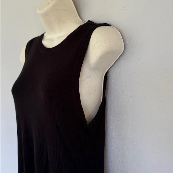 No Boundaries black spandex stretch ribbed knit sleeveless tank top size large - Picture 6 of 9